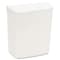 Hospeco 1 gal Rectangular Institutional Plastic Can, White, Top Door, PPC Plastic, 8.75 in 250-201W - alternate 3